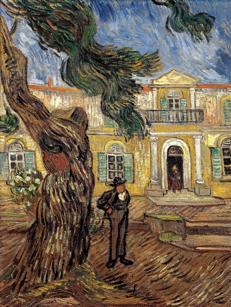 O Hospital de Saint Paul em Saint Remy de Provence - óleo sobre tela de Vincent van Gogh