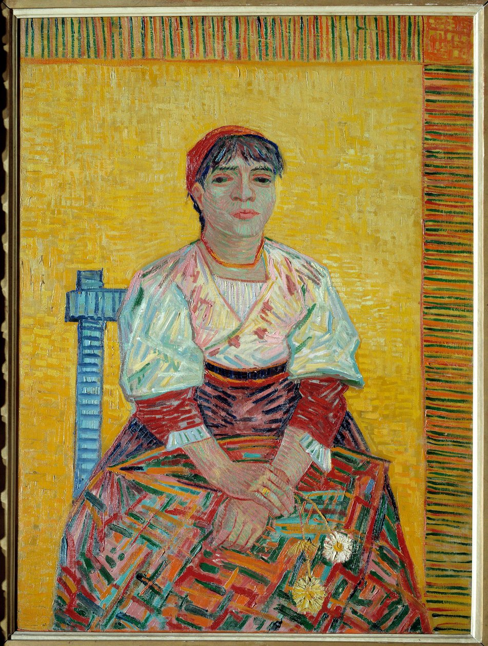 O italiano ou Retrato de Agostina Segatori, Patrono de uma Pintura Cabaret parisiense de Vincent van Gogh (1853-1890) 1887 Sol. 0,81x0,6 m Paris, Musee d