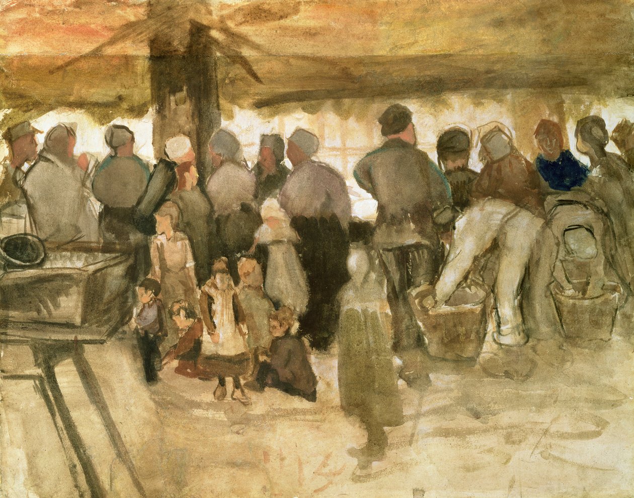 O mercado de batata, 1882 de Vincent van Gogh