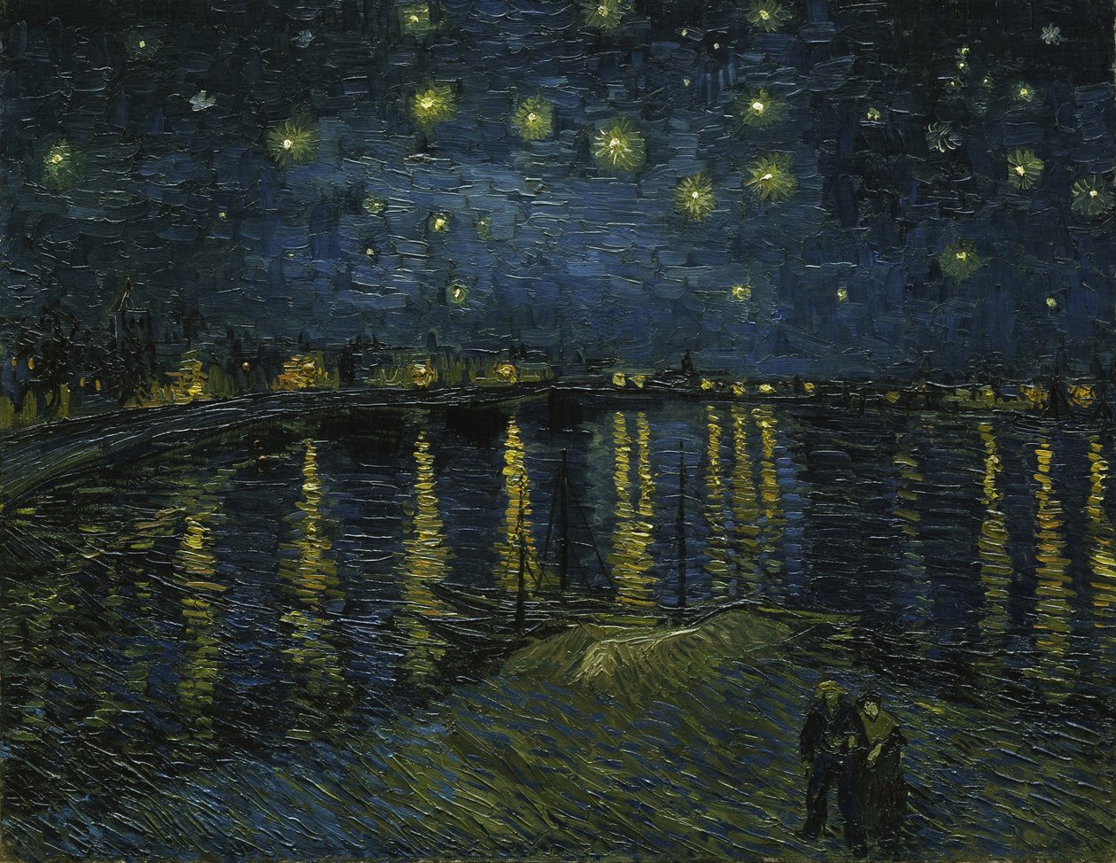 A noite estrelada, 1888 de Vincent van Gogh
