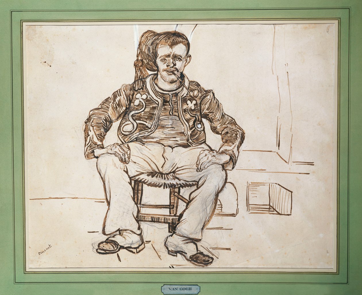 O Zouave, sentado, 1888 de Vincent van Gogh