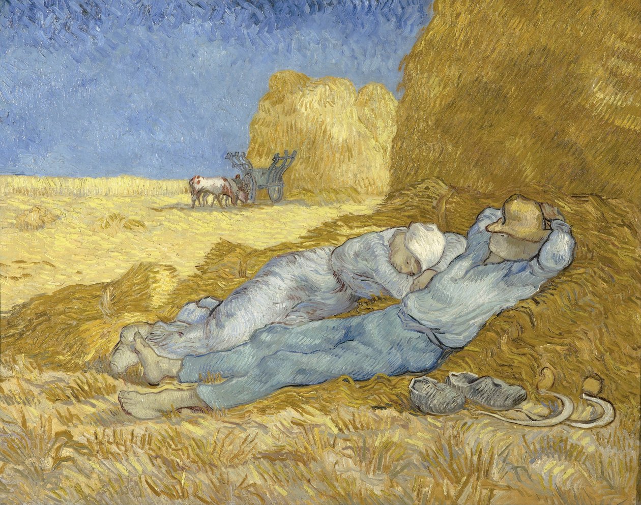 A sesta após Millet, 1890 de Vincent van Gogh