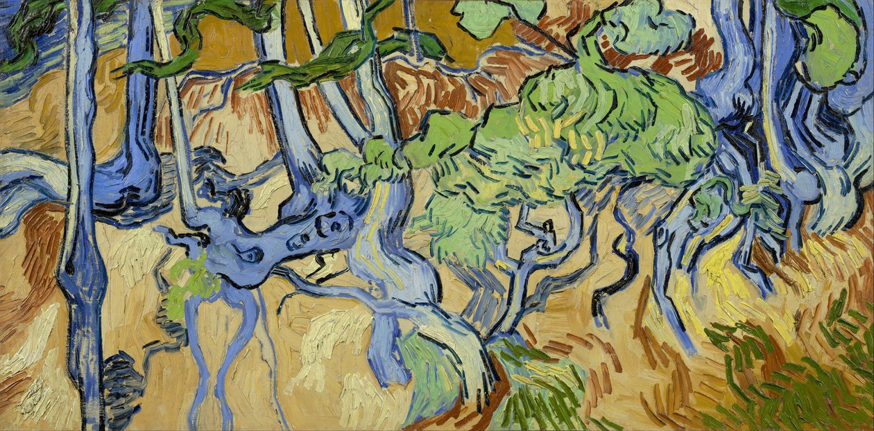 Raízes de árvores de Vincent van Gogh