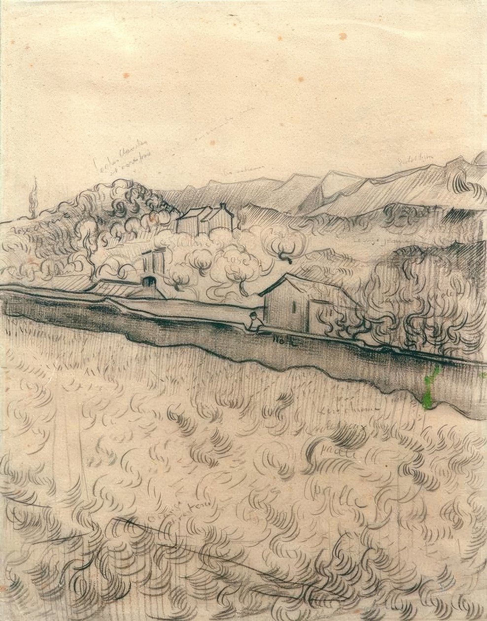 Campo murado de Vincent van Gogh
