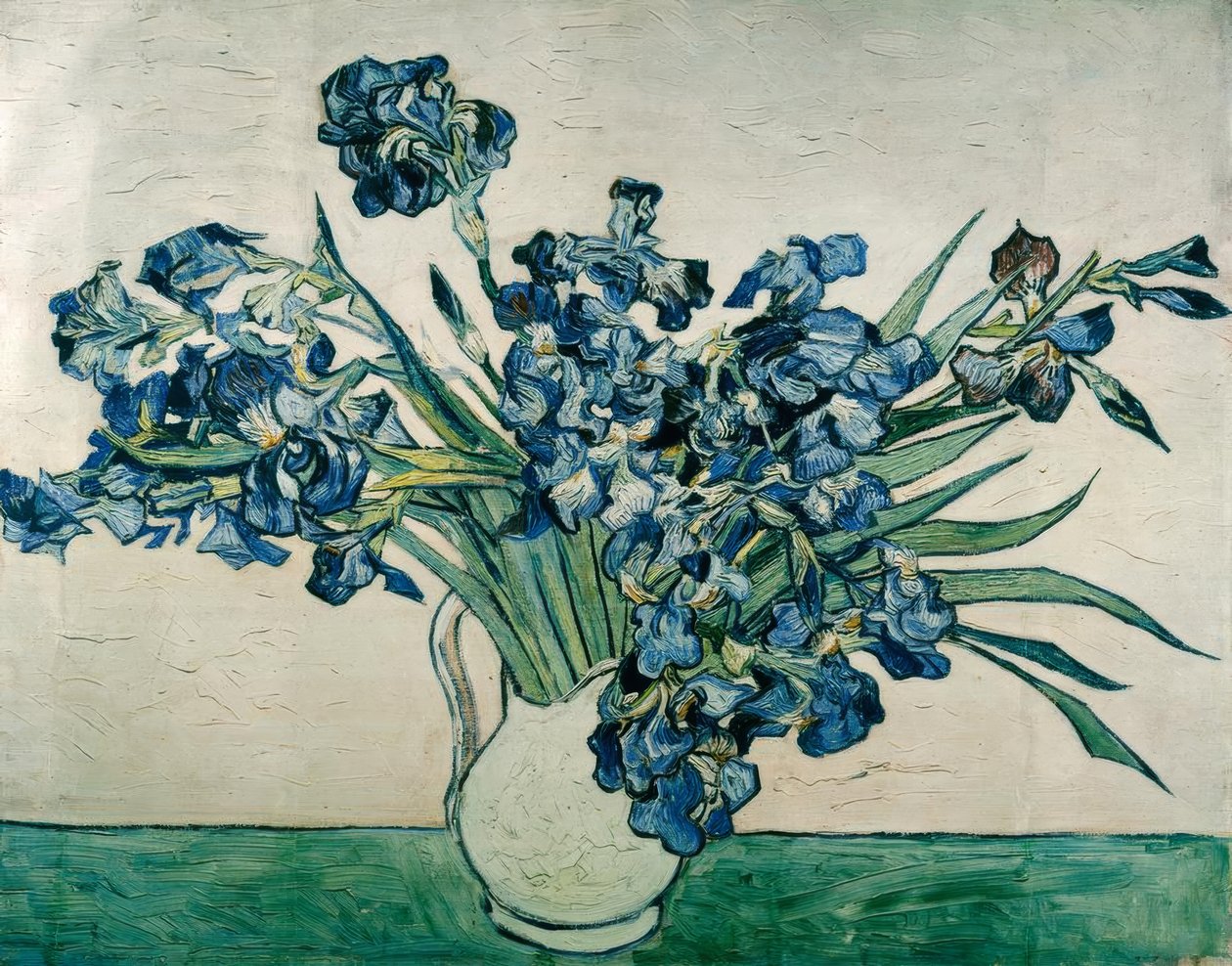 Jarra com íris de Vincent van Gogh