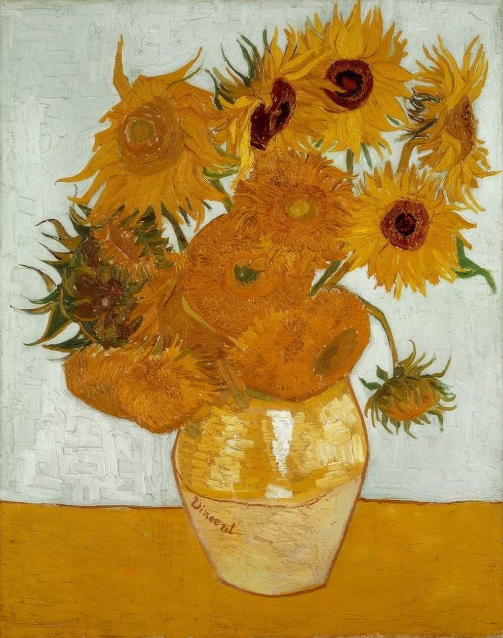 Vaso com girassóis de Vincent van Gogh