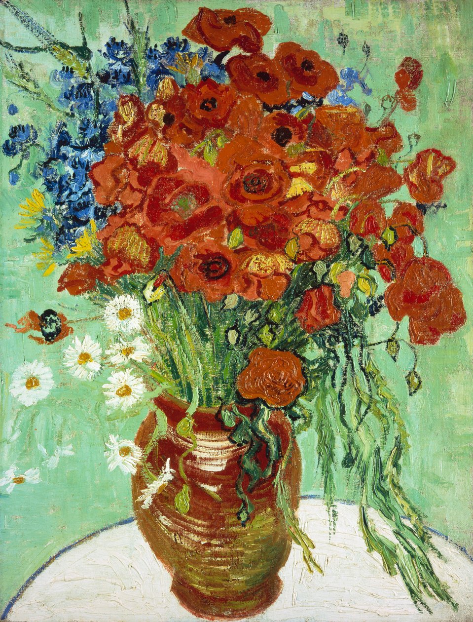 Vaso com flores e papoilas de Vincent van Gogh
