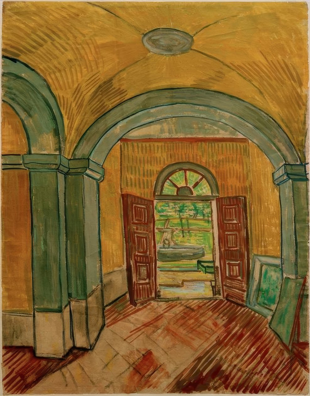 Vestíbulo no sanatório de Vincent van Gogh