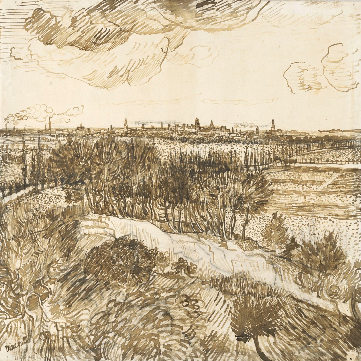 Vista de Arles a partir de Montmajour de Vincent van Gogh
