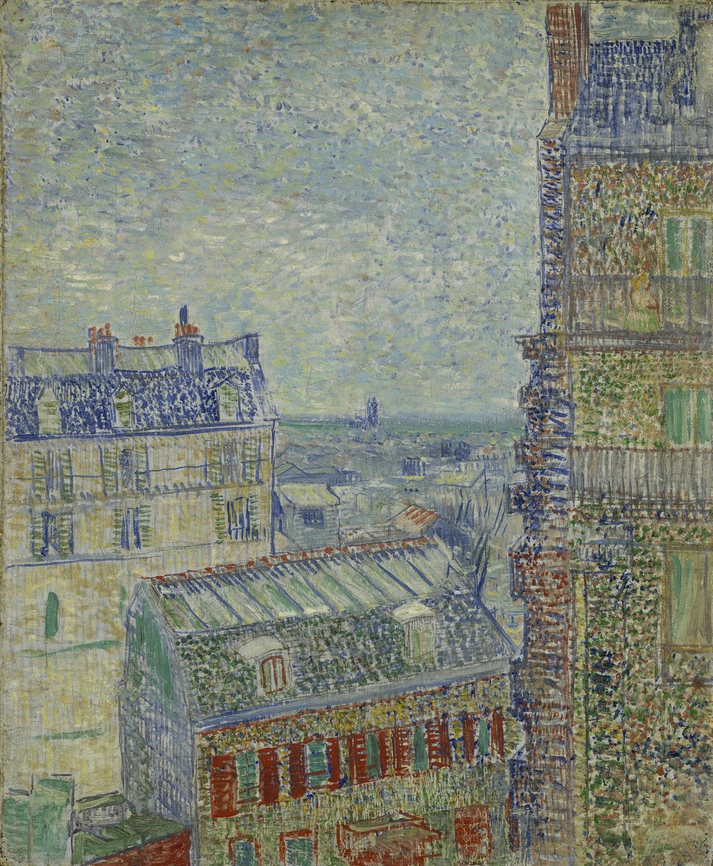 Vista de Paris do apartamento de Theo na rue Lepic de Vincent van Gogh