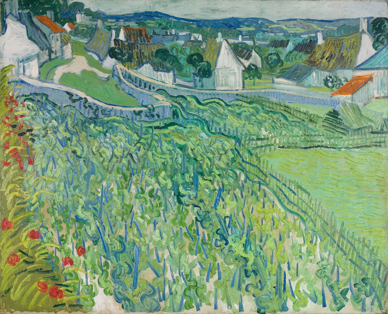 Vinhas de Auvers, junho de 1890 (óleo sobre tela) de Vincent van Gogh