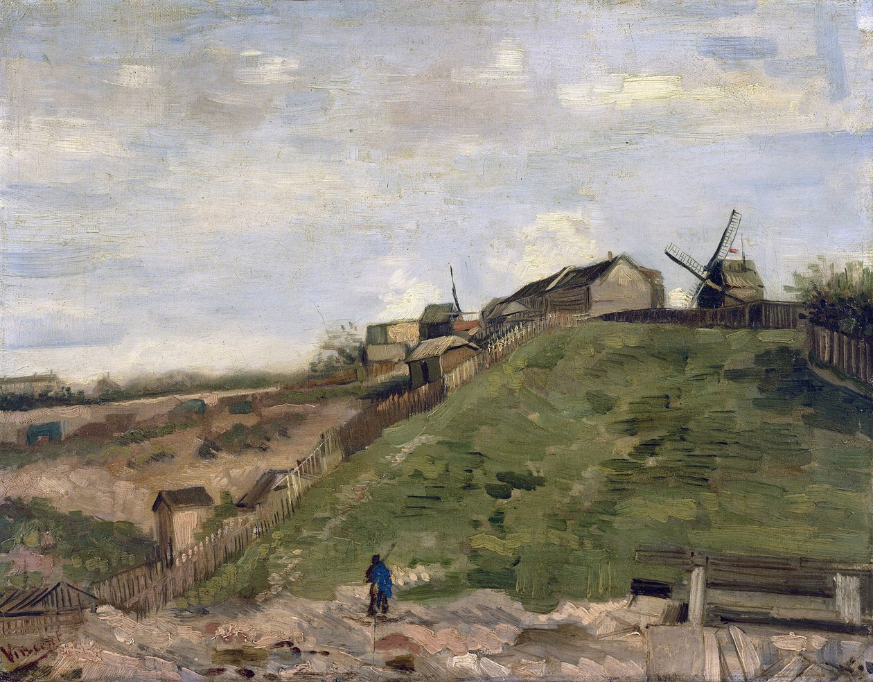 "Vue sur la butte Montmartre avec la carriere de pierre" (O Monte de Montmartre com Pedreira) Peinture de Vincent van Gogh (1853-1890) 1886 Dim 32 X 41 cm Amsterdão, museu Van Gogh de Vincent van Gogh