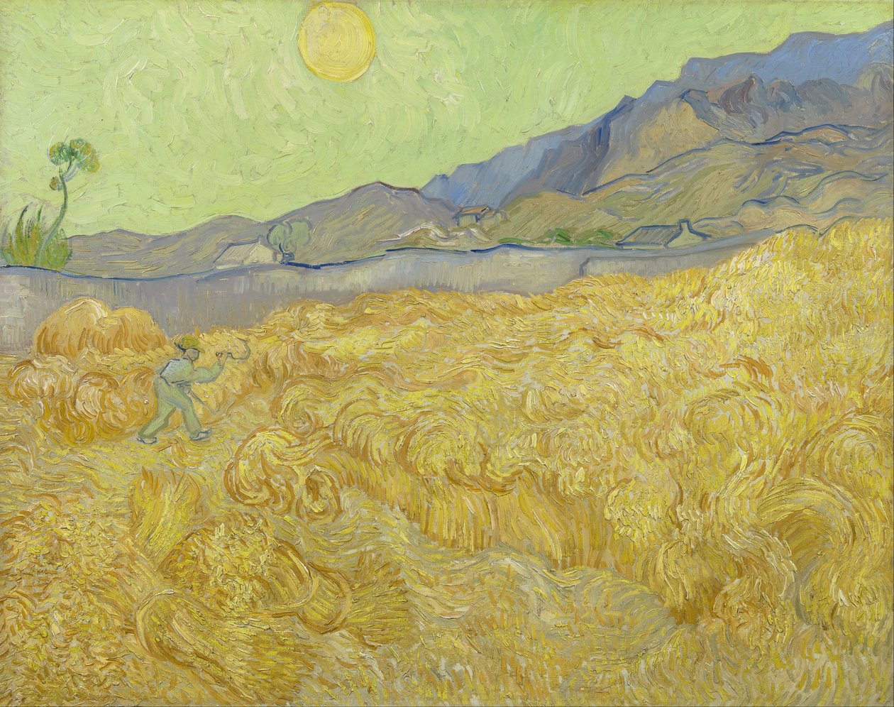Campo de trigo com um ceifeiro de Vincent van Gogh
