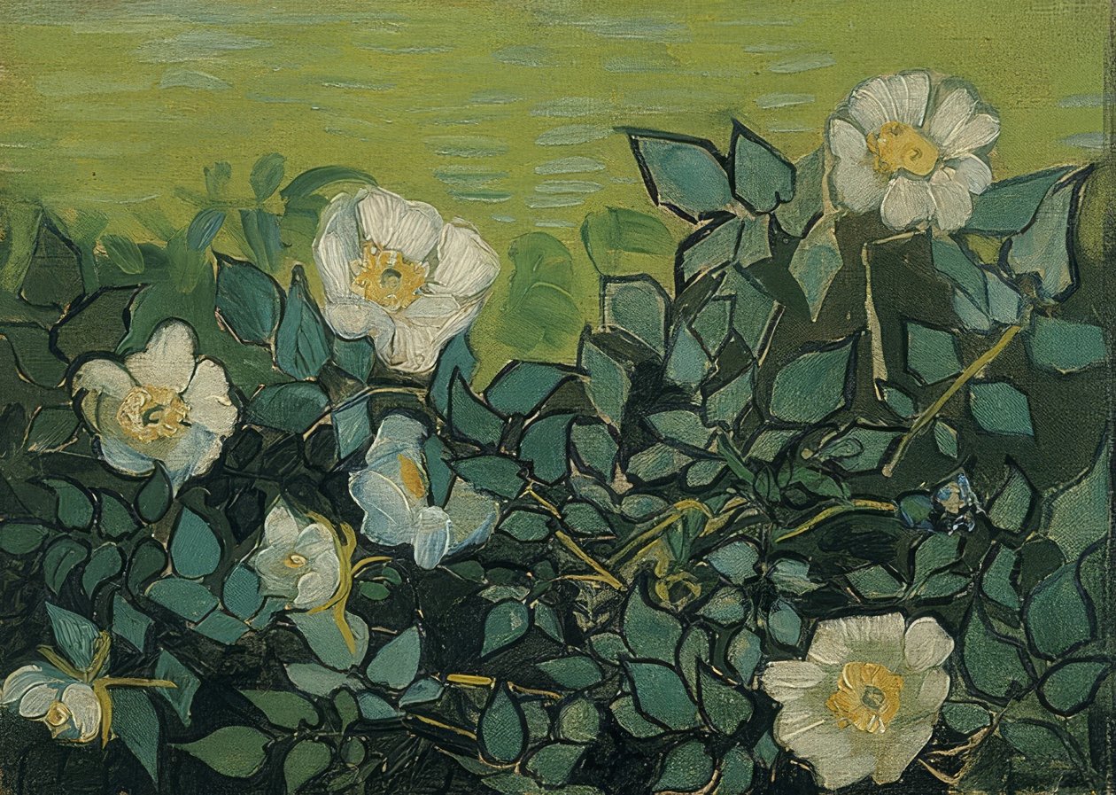 Wildrosen. 1889 de Vincent van Gogh