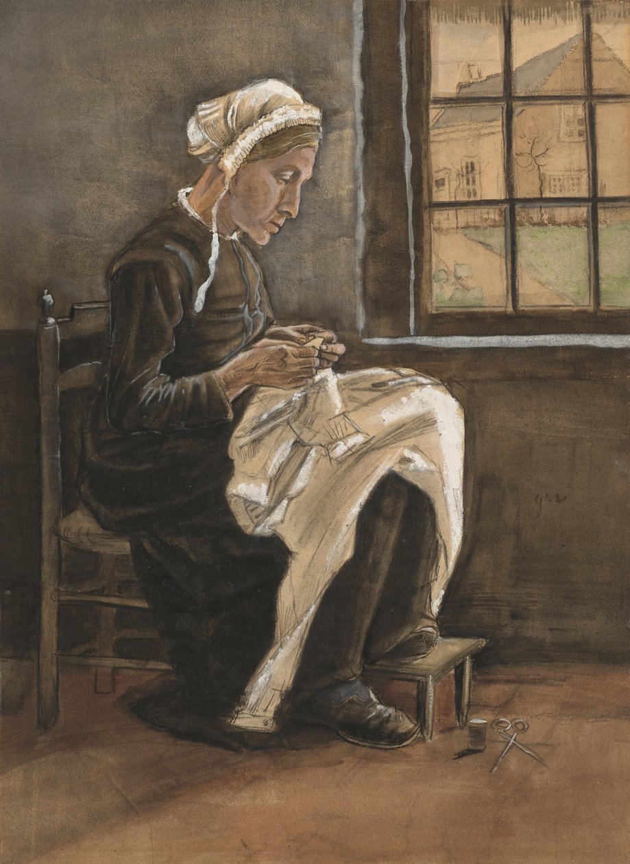Mulher Costura de Vincent van Gogh
