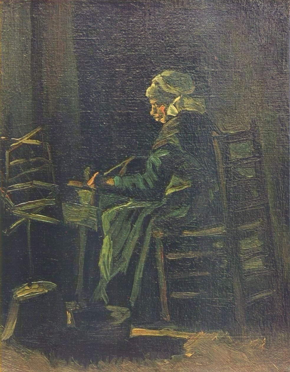 Mulher na roda de giro, 1885 de Vincent van Gogh