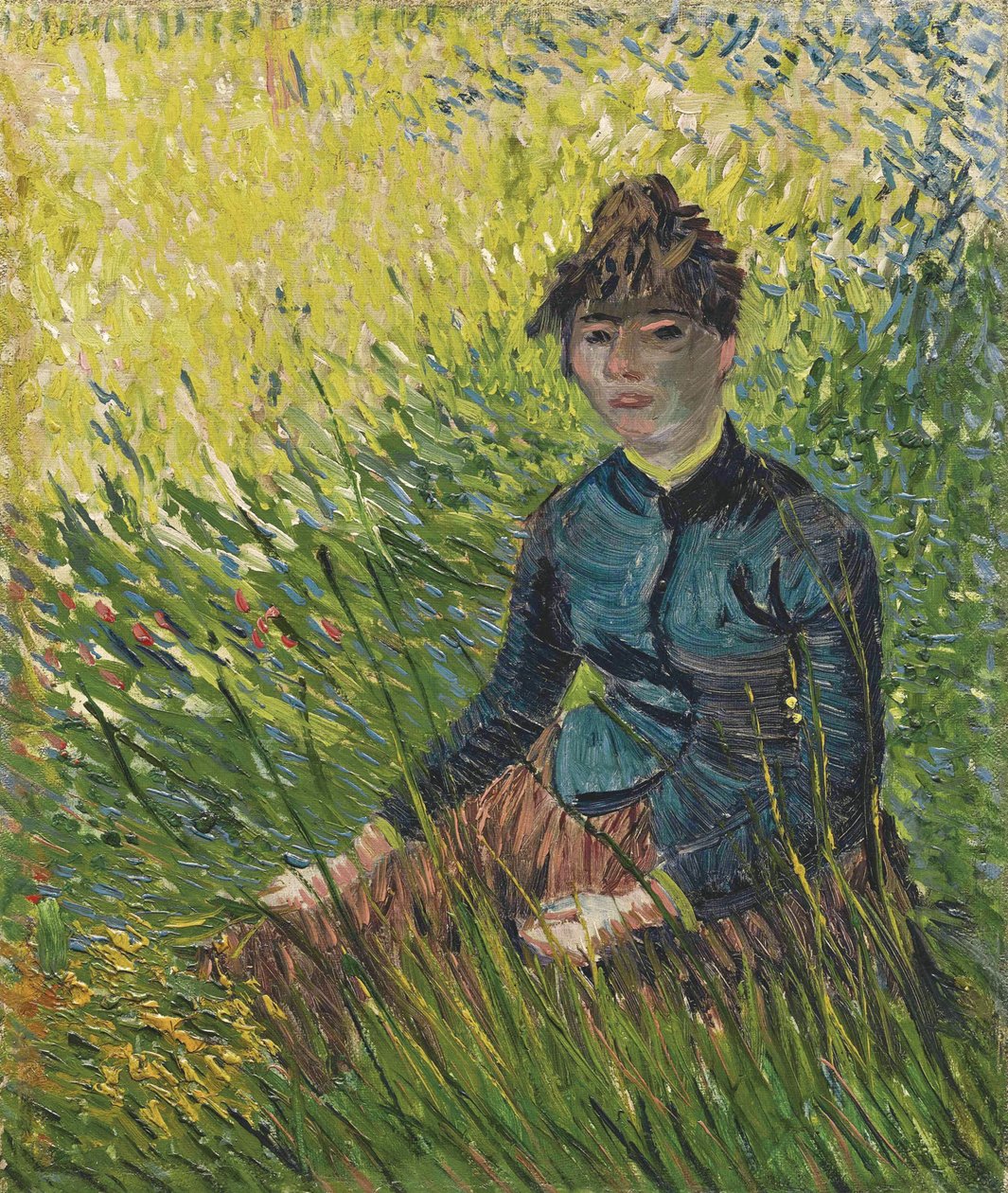 Mulher em um campo de trigo Mulher em um campo de trigo, 1887 de Vincent van Gogh