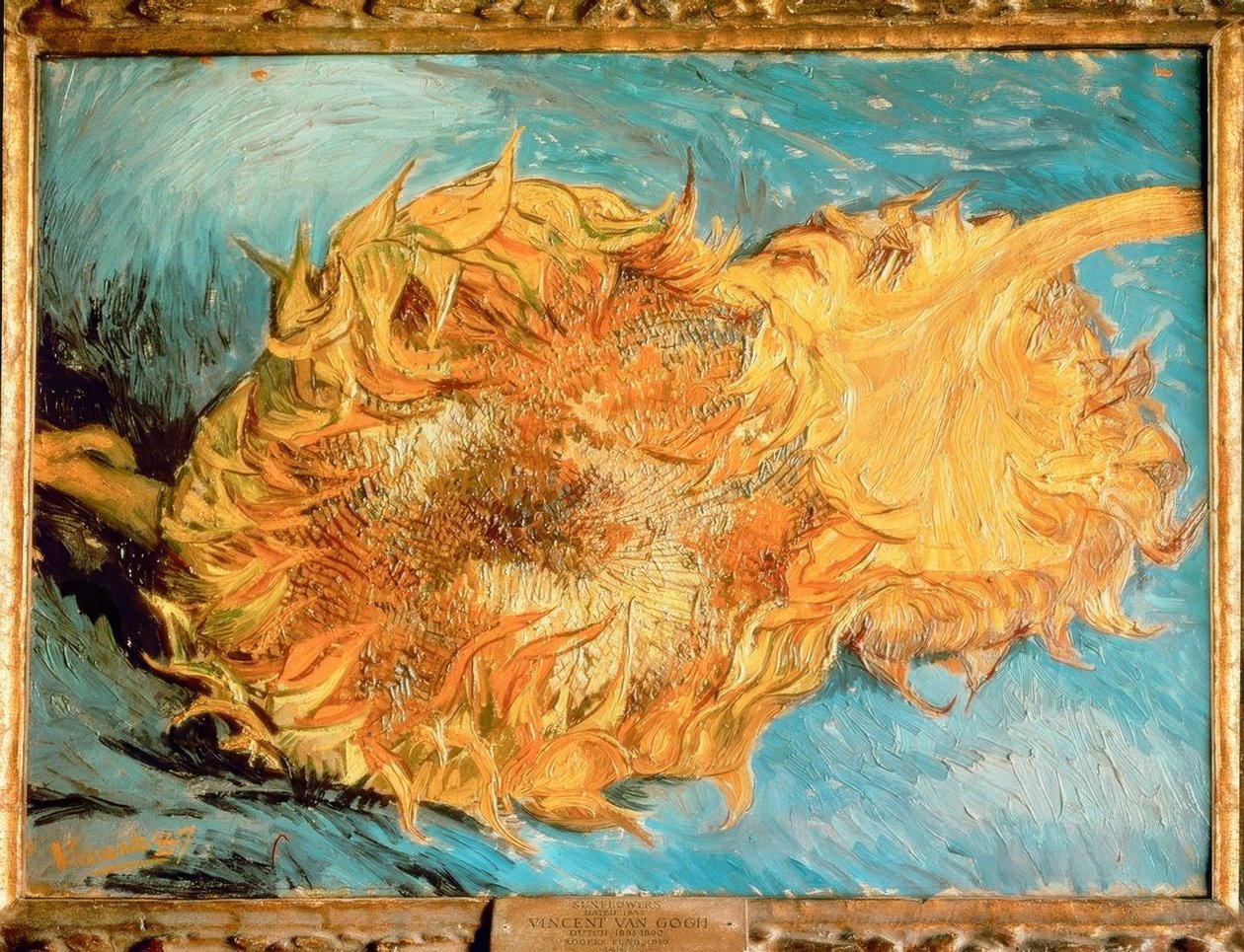 Dois girassóis cortados de Vincent van Gogh