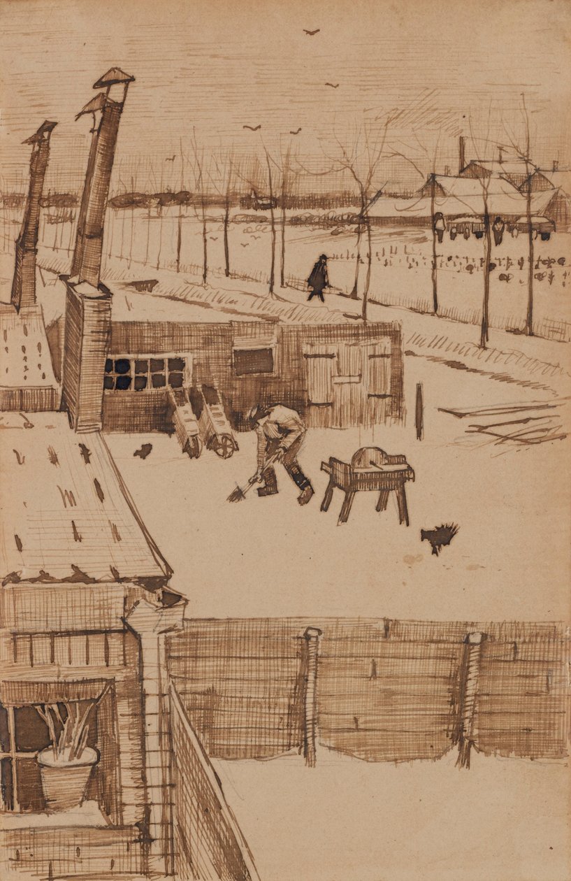 Vista da janela do estúdio de Vincents no inverno eu (1883) de Vincent van Gogh
