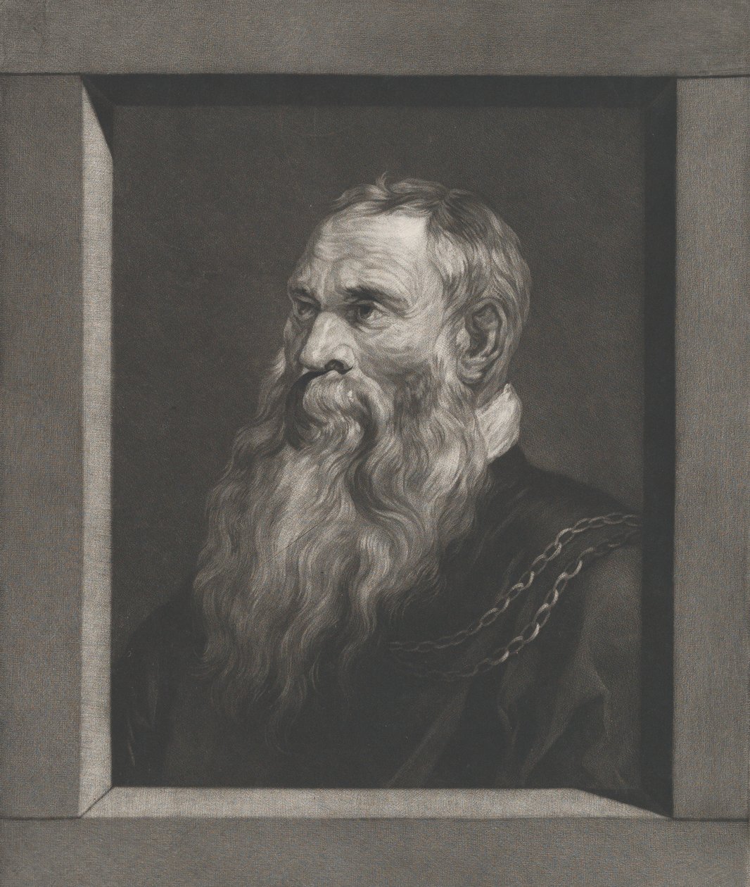 Retrato de um homem velho com barba, ca. 1787-1851. de Vincenz Georg Kininger