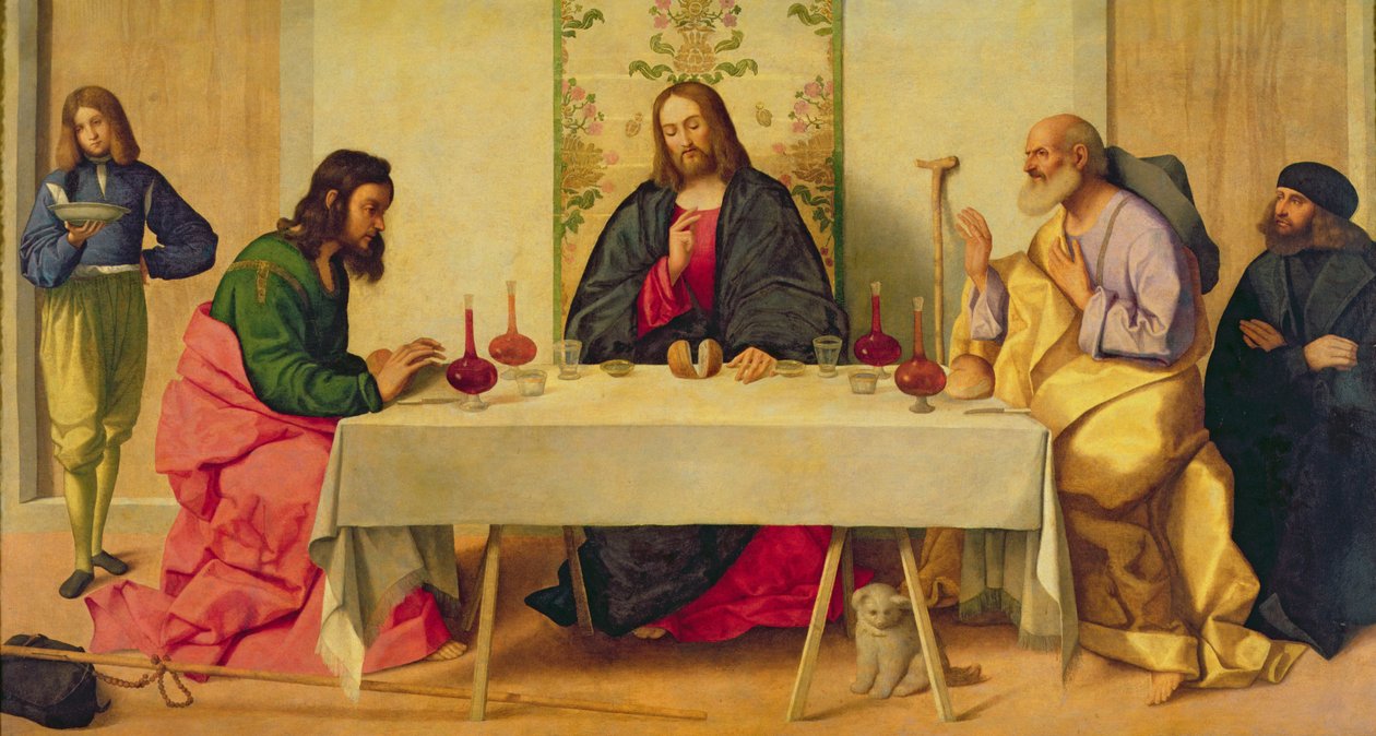 A Ceia em Emaús, 1520 de Vincenzo di Biagio Catena