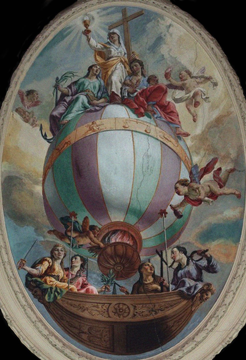 Virtude em um balão de Vincenzo Angelo Orelli