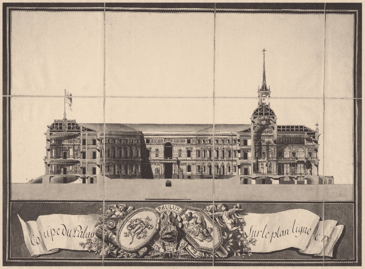 Castelo de Saint Michaels em São Petersburgo, 1797 de Vincenzo Brenna