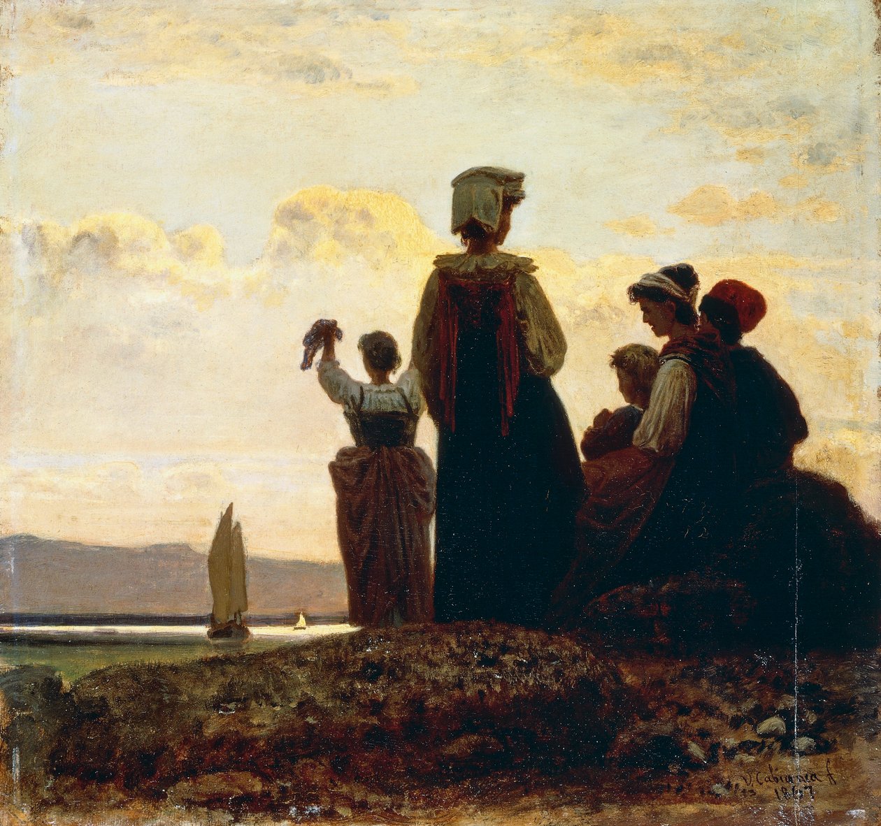 Regresso do barco de pesca (paranza) de Vincenzo Cabianca