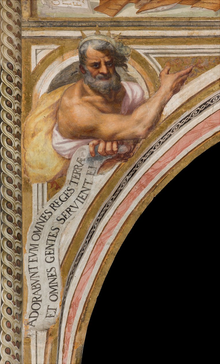 Nave Central, Pluma Quinta Campata Nord, Vincenzo Campi 1573, Busto com Profeta de Vincenzo Campi