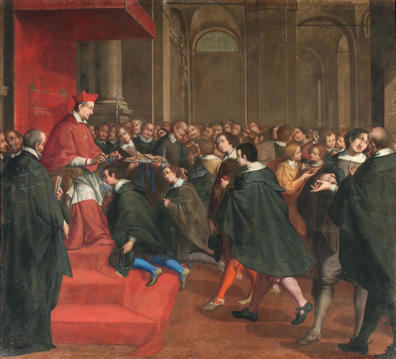 Milão, Igreja de San Francesco da Paola, Fratelli Campi, Cardeal Federico organiza o grupo de mestres da doutrina cristã de Vincenzo and Campi Antonio Campi