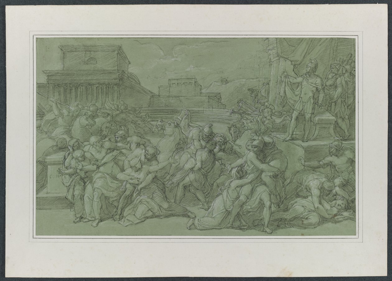 Violação dos Sabines, c. 1820 de Vincenzo Camuccini