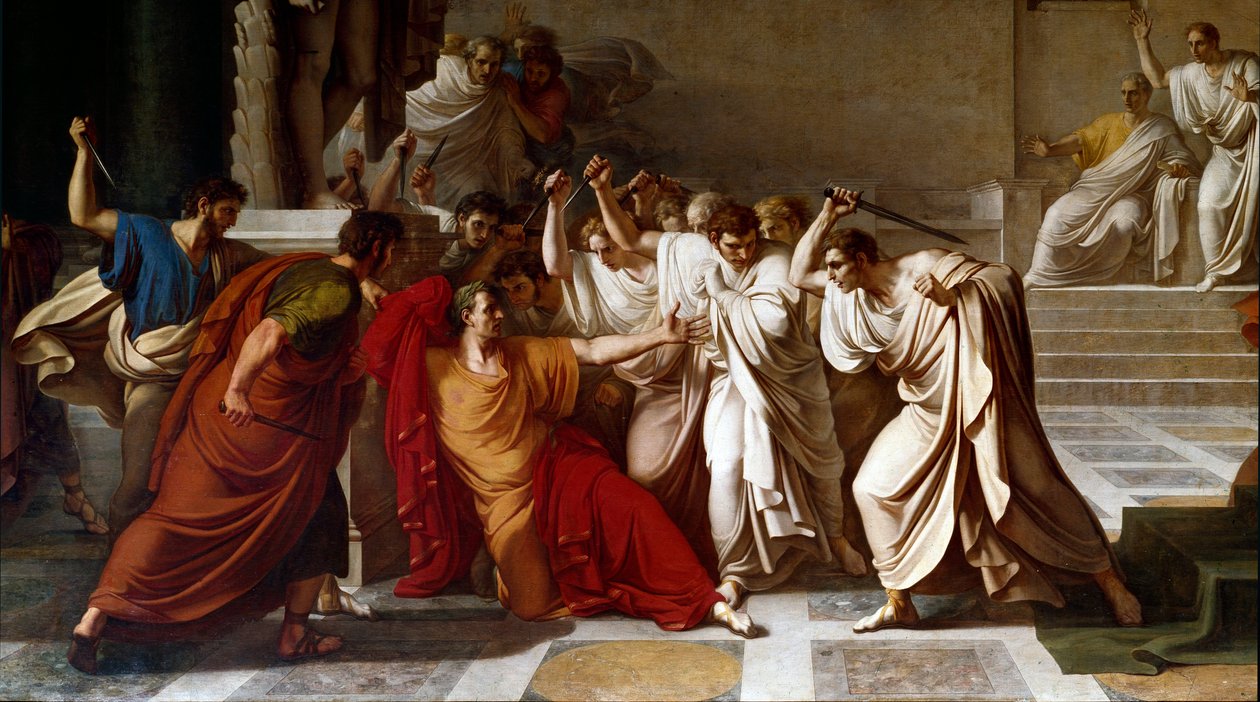 A Morte de Júlio César, detalhe de Vincenzo Camuccini