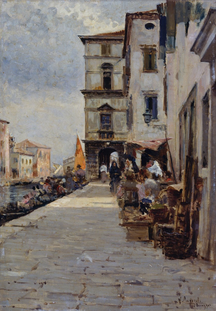 Mercado em Chioggia de Vincenzo Caprile