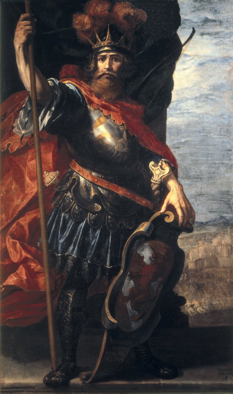 Retrato de Athaulf, rei dos visigodos de Vincenzo Carducci