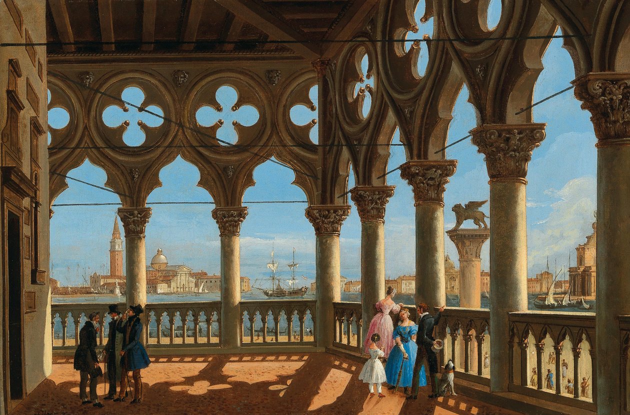 Vista do Bacino di San Marco da Loggia do Palazzo Ducale, Veneza. de Vincenzo Chilone
