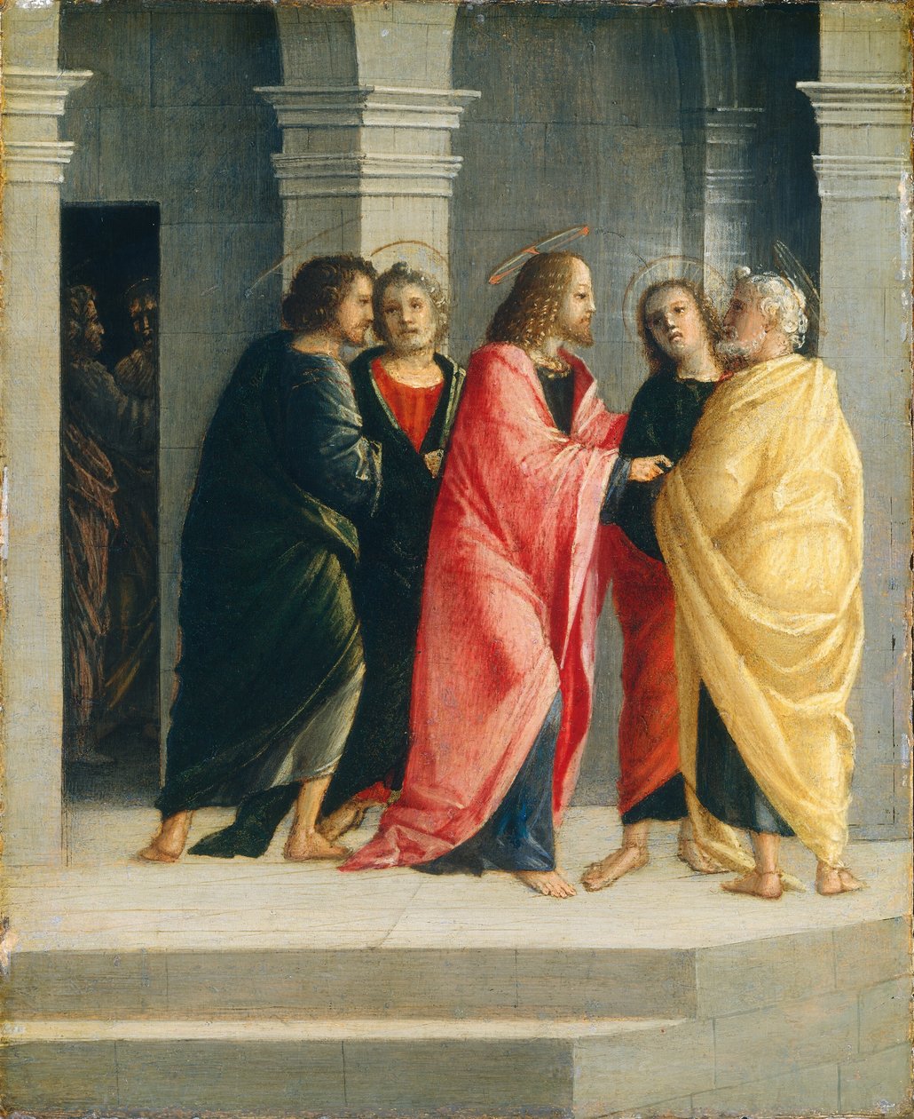 Cristo instruindo Pedro e João a se prepararem para a Páscoa de Vincenzo Civerchio