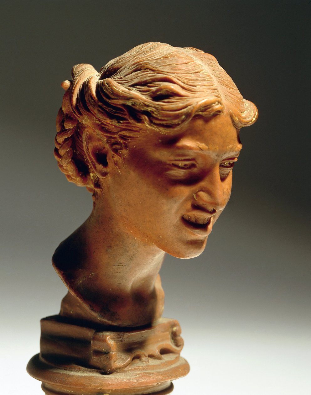 Chefe da Mulher de Capri, de Vincenzo Gemito (1852-1929), cera vermelha de Vincenzo Gemito