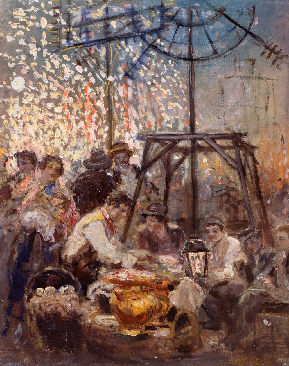 Vendedor de polvos em Piedigrotta, de Vincenzo La Bella (1872-1954) de Vincenzo La Bella