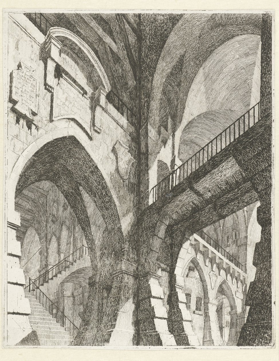 Interior de um edifício
Caprici di Scene Teatrali (título da série) de Vincenzo Mazzi