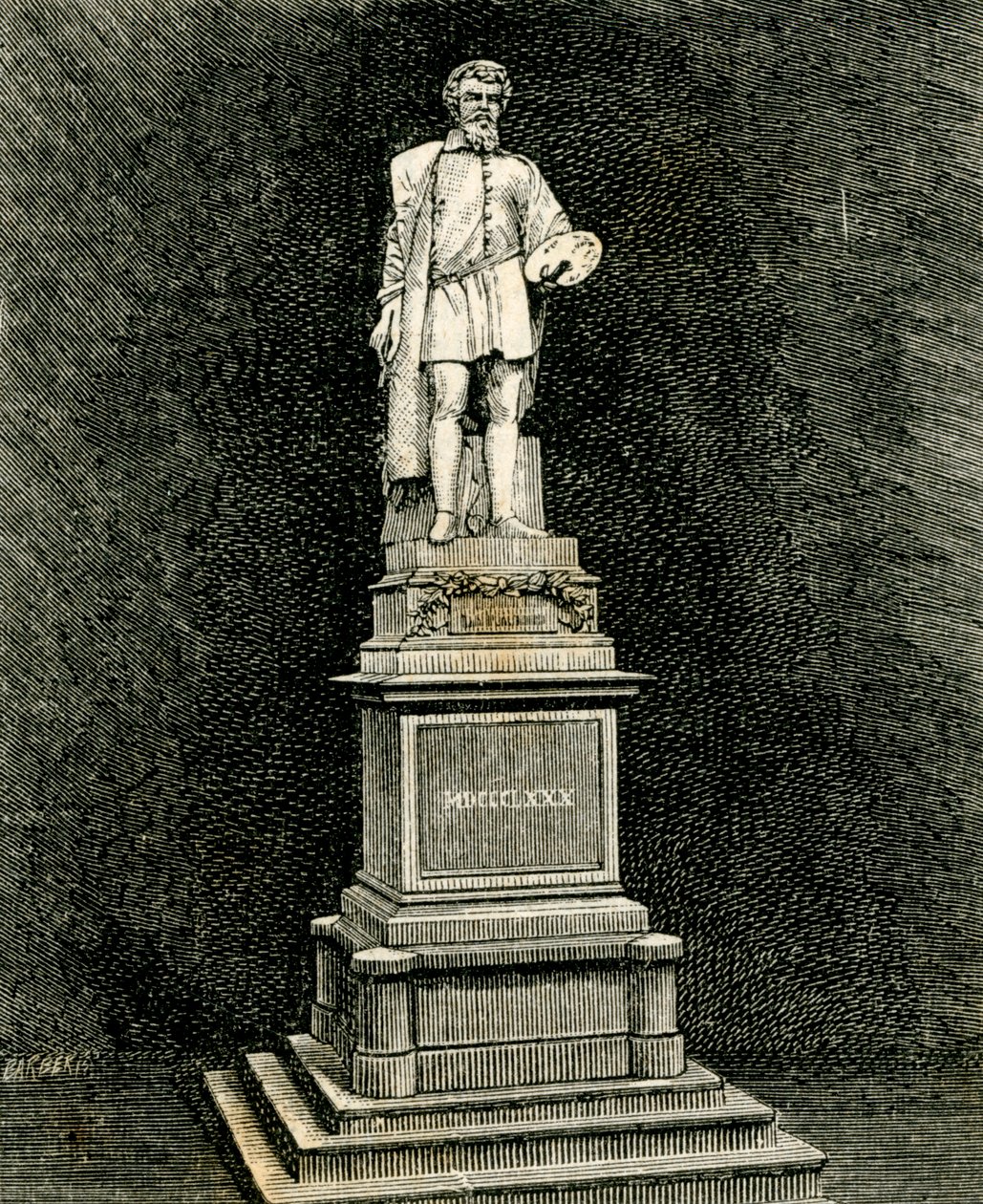 O Monumento a Antonio Allegri da Correggio, de Vincenzo Vela (1820-1891), Correggio, Emilia-Romagna, Itália de Vincenzo Vela