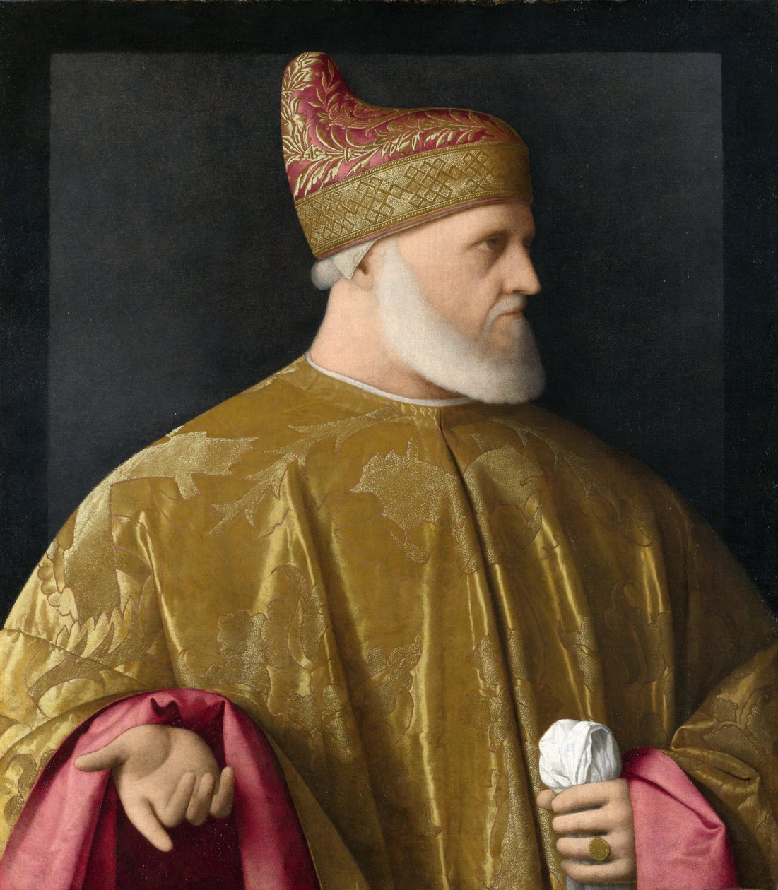 Retrato do Doge, Andrea Gritti (1455-1538) óleo sobre tela, ca. 1530 de Vincenzo di Biagio Catena