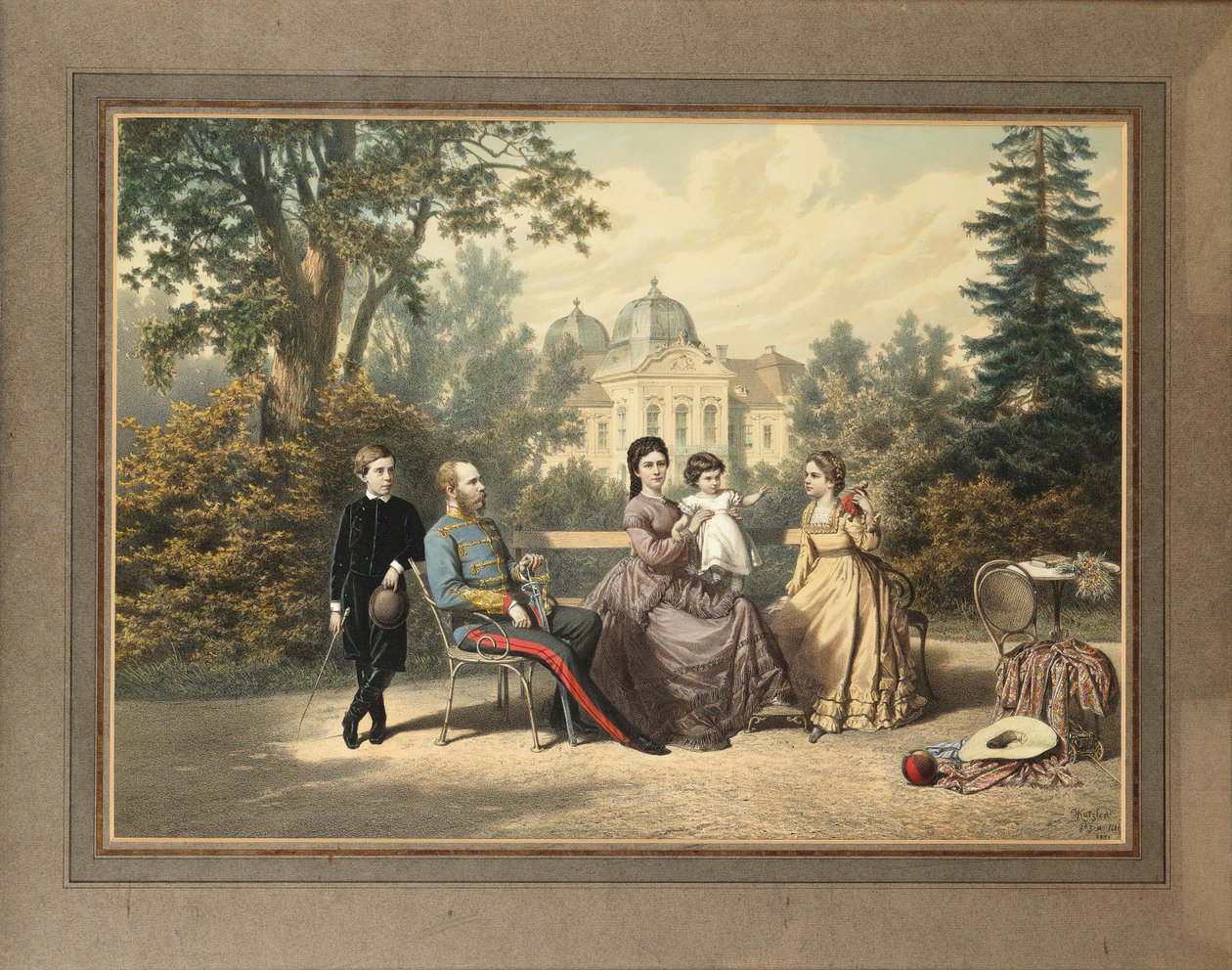 A Família Imperial em Gödöllo, 1871. de Vinzenz Katzler