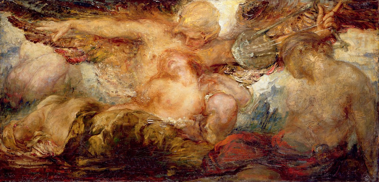 Orpheus e Eurydice (óleo sobre tela) de Violet Brunton