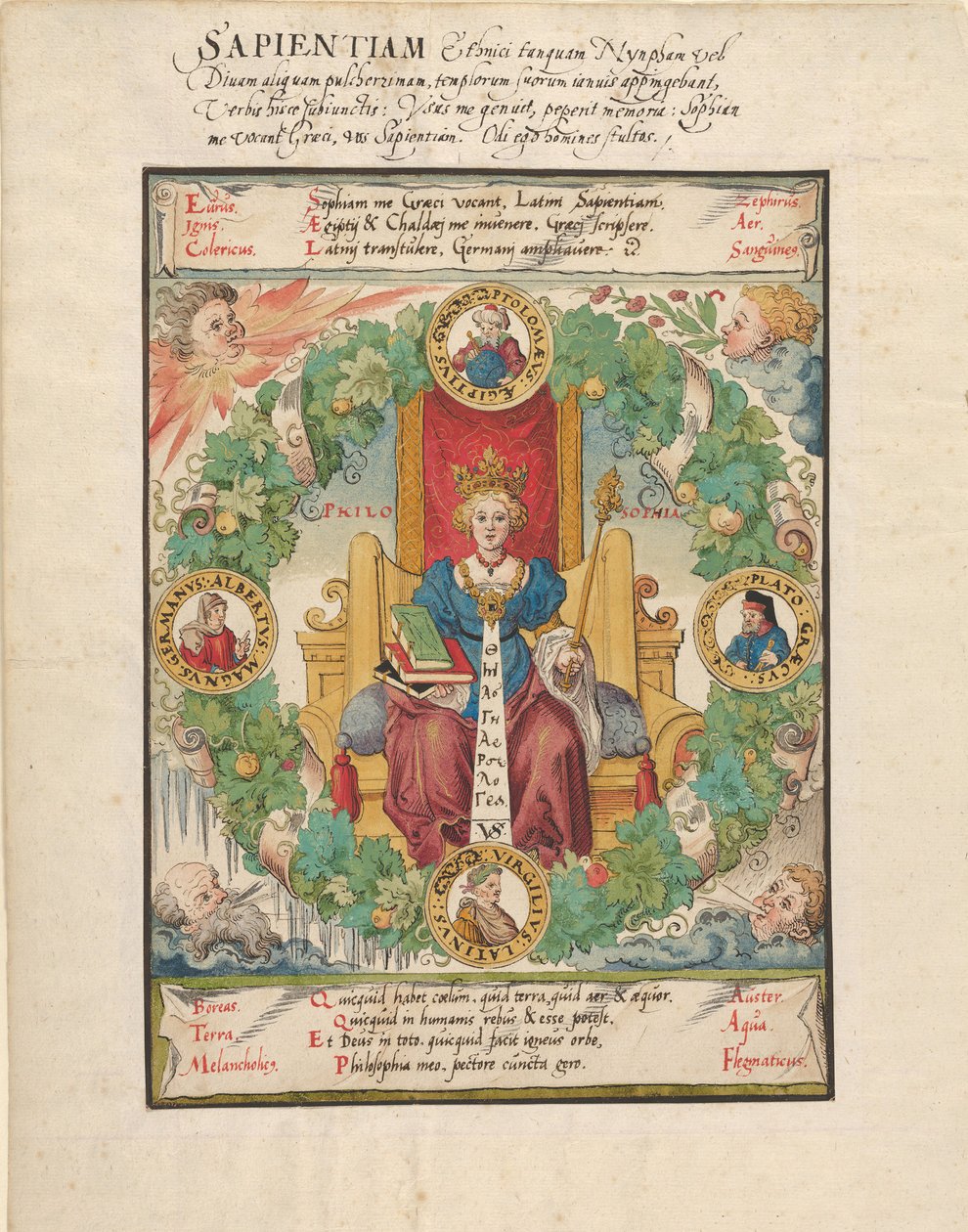 Filosofia Enthroned, meados do século XVI. de Virgil Solis