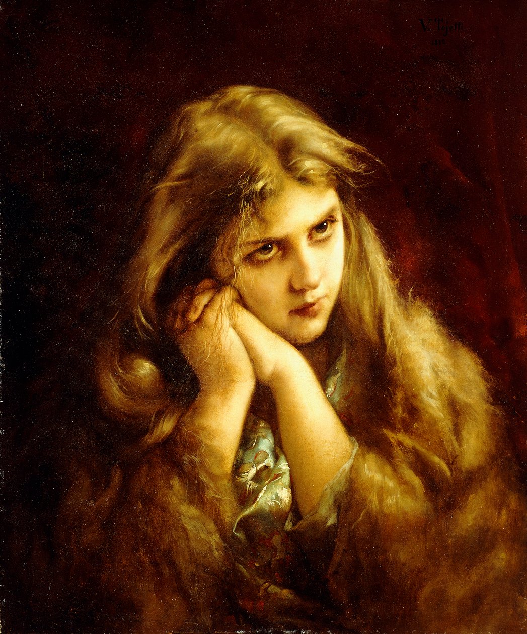 Um momento pensativo, 1882 de Virgilio Tojetti