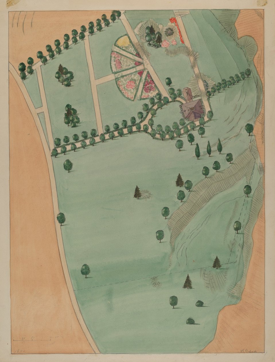 Eliza B. Jumel Estate, c. 1936. de Virginia Richards