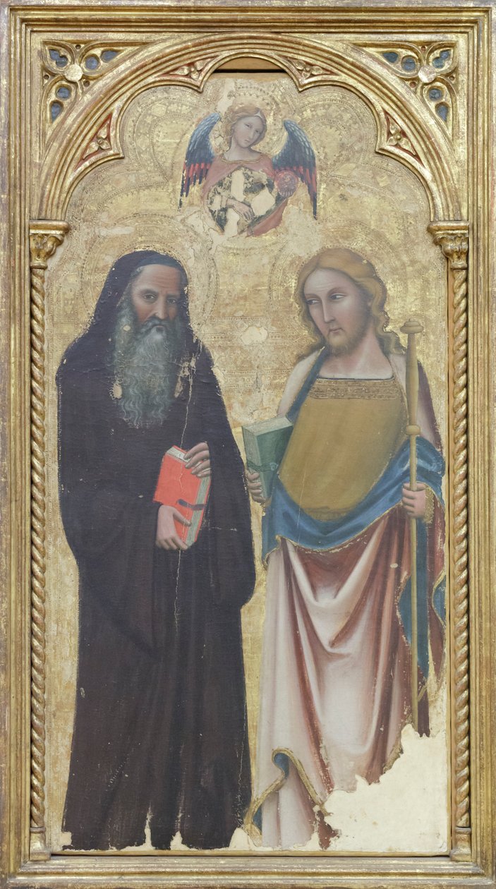 Santo António Abade e São Tiago Maior, c.1350 (têmpera sobre painel) de Vitale da Bologna