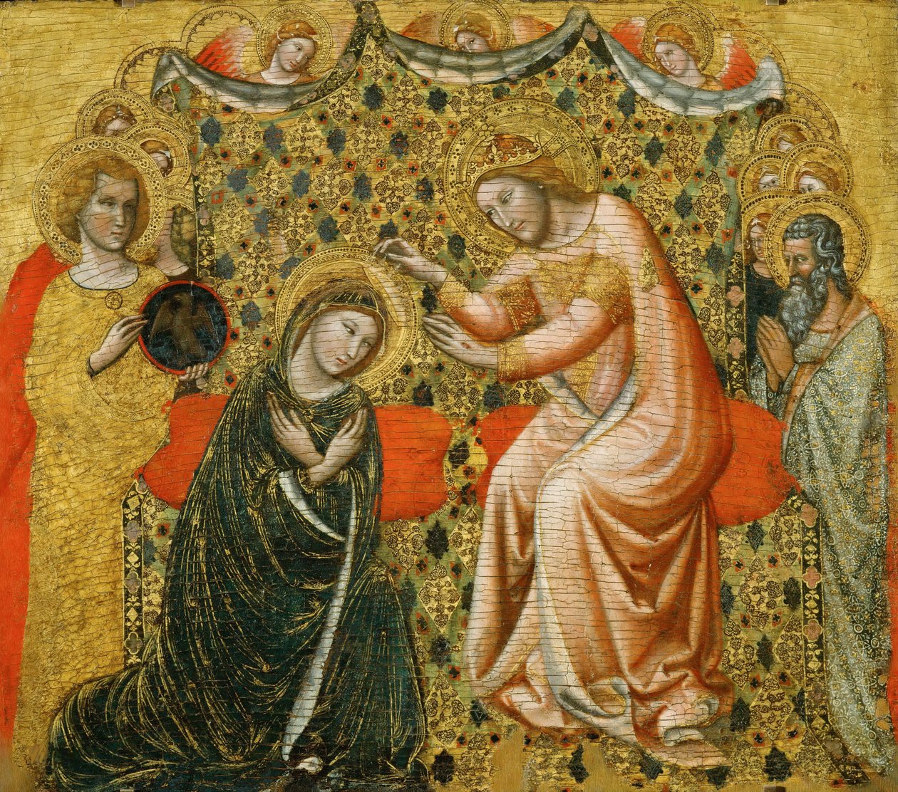 A Coroação da Virgem, 1340-1344 de Vitale da Bologna