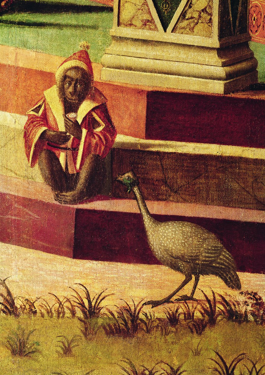 Detalhe do Retorno dos Embaixadores da Inglaterra, do Ciclo de Santa Úrsula, c.1490-96 (detalhe de 51114) de Vittore Carpaccio