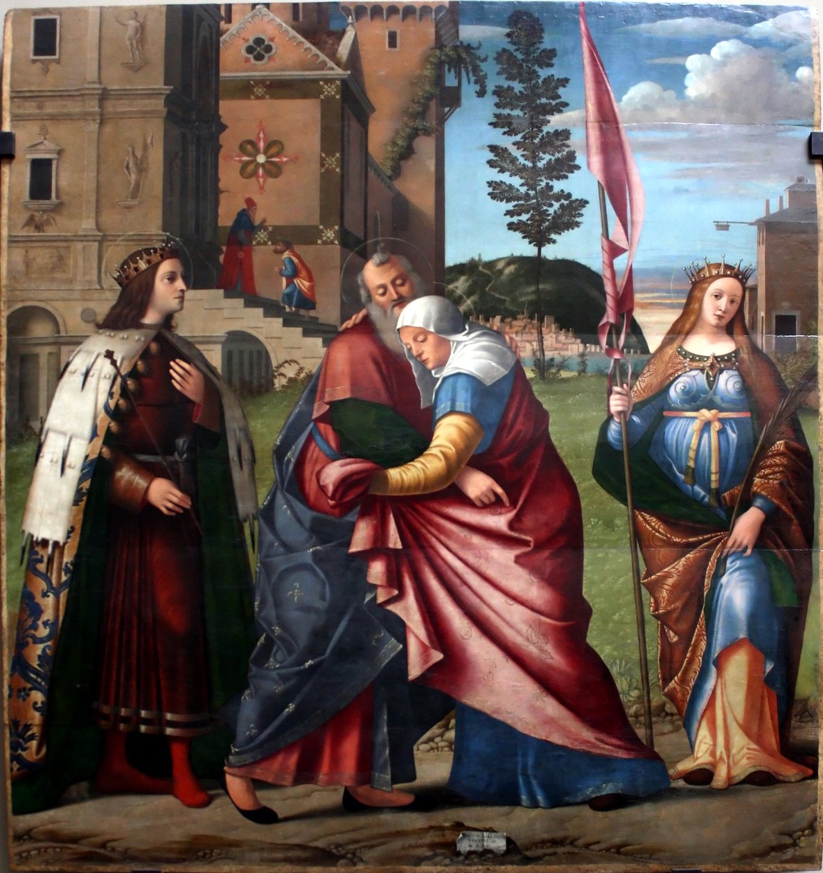 Encontro de Joaquim e Ana com São Luís IX e Santa Libera de Vittore Carpaccio